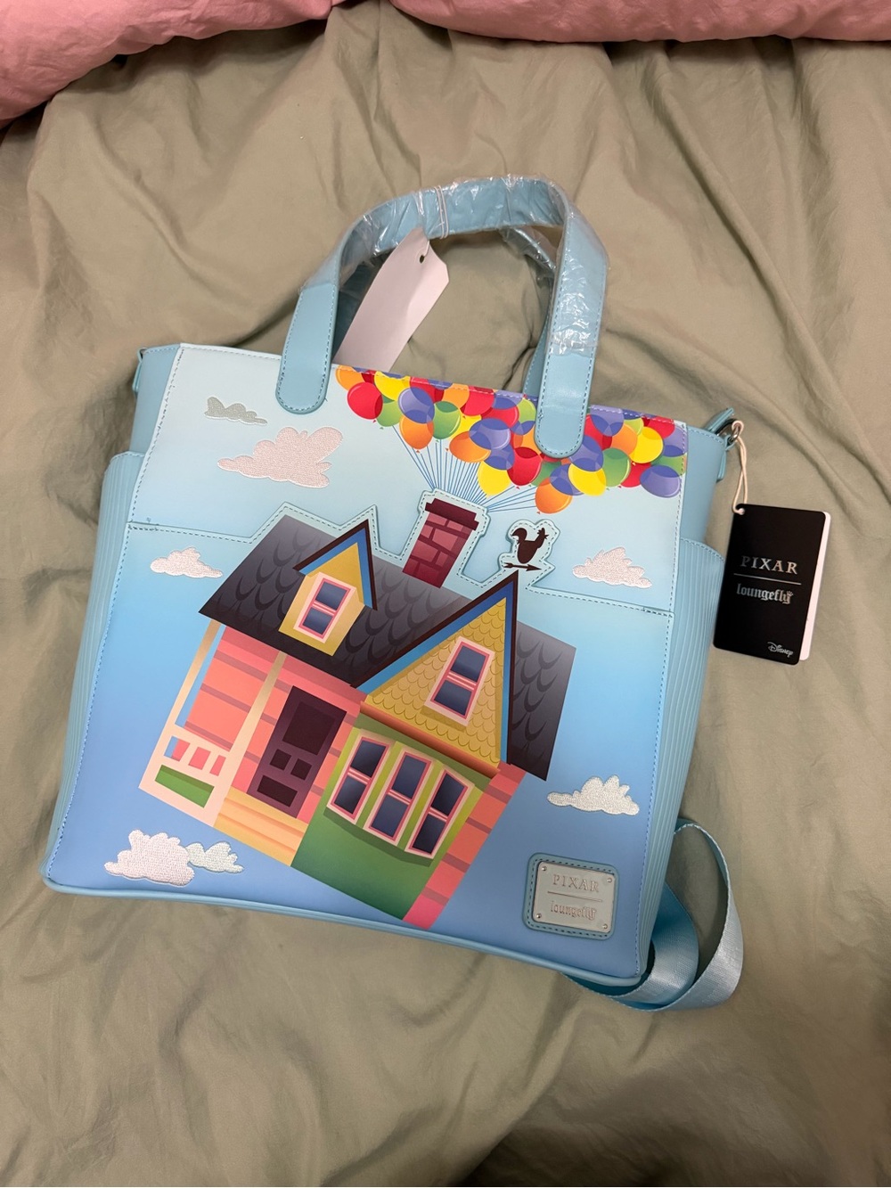 Loungefly Light Blue Pixar Up House Tote Bag
